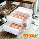 Suporte Organizador de Ovos Deslizantes 2 Andares