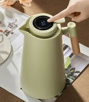 Garrafa Térmica com Termômetro Digital – 1 Litro | Cabo em Madeira