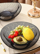 fruteira de mesa Cesto de Arame  Metal Estilo Nórdico
